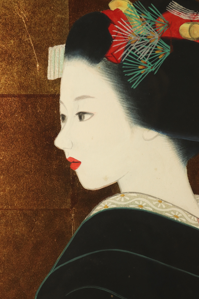 ◇池本 富美(倉田 芙美枝)【舞子】日本画 / 4号 画寸約24.5 × 約