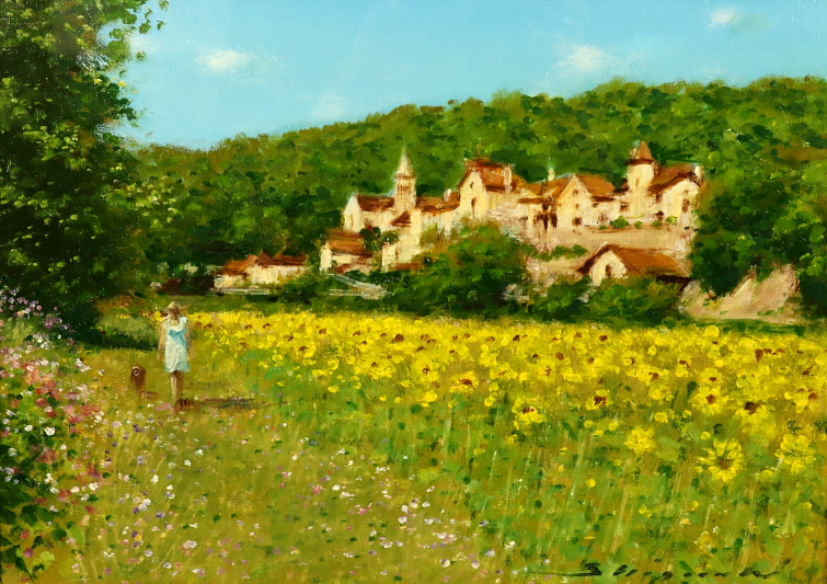 真作】若山 茂・油彩「ロット」（6F）