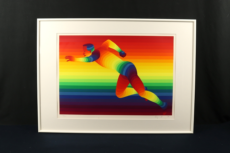 真作」トーマス・プラジンスキーシルクスクリーン版画額装直筆サイン